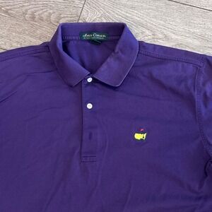 Amen Corner Polo Shirt Mens Large Purple Masters Golf Augusta National Athletic